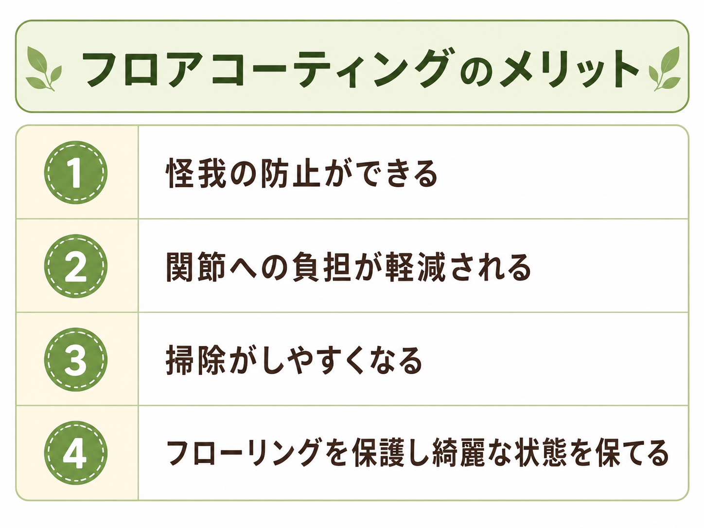 フロアコーティングのメリット